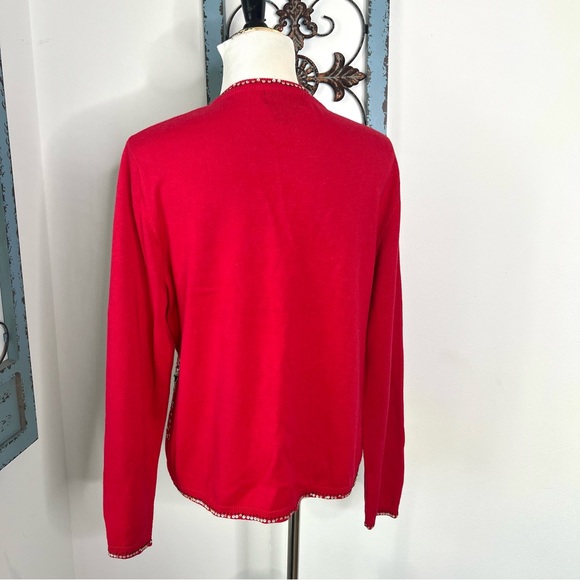 The Collective Works of Berek 2 Vintage Red Christmas Tree Long Sleeve Cardigan - Picture 2 of 14